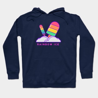 two rainbow ice creams kids gift Hoodie